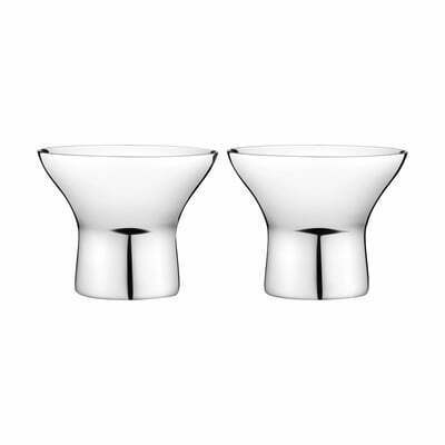 Imerco Georg jensen alfredo æggebæger - 2 stk. - h 7,3 cm - rustfrit stål - blank tilbud