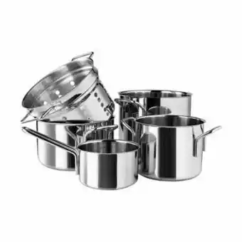 Imerco Eva trio grydesæt - 5 dele - 1,1/2,2/3,6/4,8 liter - rustfrit stål - inkl. dørslag tilbud