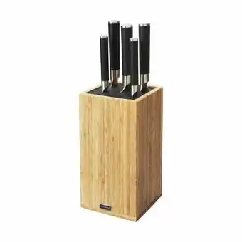 Imerco Fiskars sensei knivblok - 6 dele - 5 knive + knivblok - træ/stål tilbud