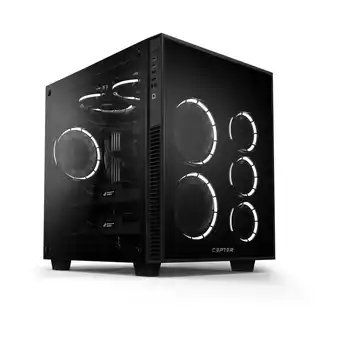 Power Cepter carapace cube t.g rgb box computerkabinet tilbud