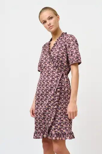 Sinnerup Créton crjenna wrap kjole (raisin 38) tilbud