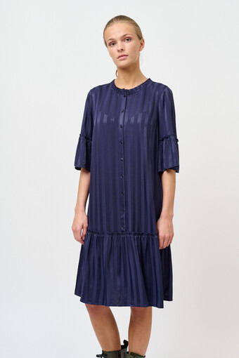Créton crflora kjole (midnight navy 36)