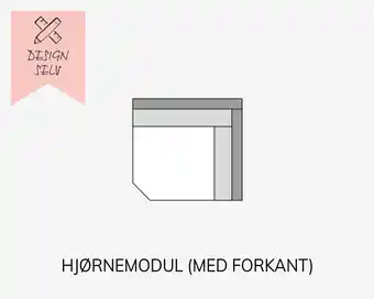 Daells Bolighus Choise living hjørnemodul m/forkant stofgr. 1 tilbud