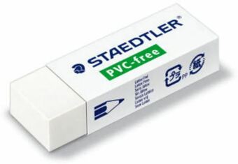 Viskelæder staedtler pvc fri hvid