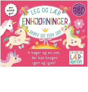 Skriv og visk ud! leg og lær kuffert - enhjørninger