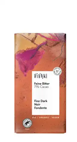 Vivani, vivani chokolade bitter 71% ø, 100 g