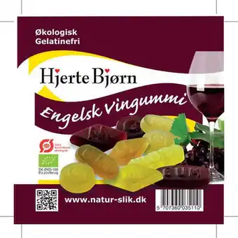 Hjerte bjørn, vingummi engelsk ø gelatinefri, 100 g