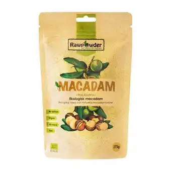 Rawpowder macadamianødder, ø 175g