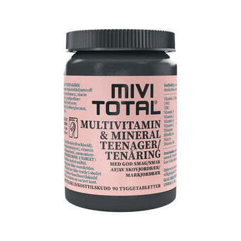 Helsemin Mivitotal multivitamin & mineraler teenager 90 tyggetabletter tilbud