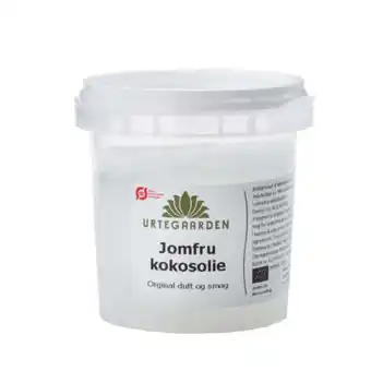 Urtegaarden kokosolie jomfru ø 100 g