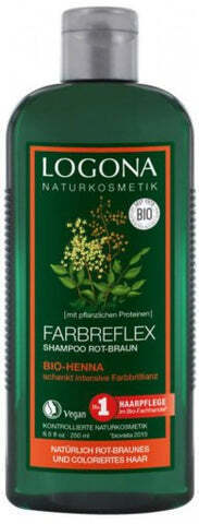 Helsemin Logona shampoo farvestyrker - rød/brun 250ml tilbud