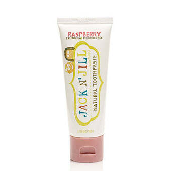 Helsemin Jacknjill, tandpasta natural hindbærsmag jack n’ jill, 50 g tilbud