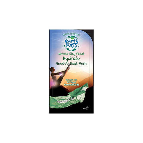 Helsemin Earth kiss, ansigtsmaske miracle clay facial bamboo sheet mask earth kiss, 17 g tilbud