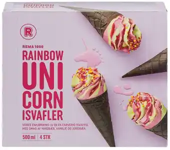 REMA 1000 Unicorn isvafler, 500 ml tilbud