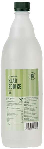 REMA 1000 Klar eddike, 1 l tilbud