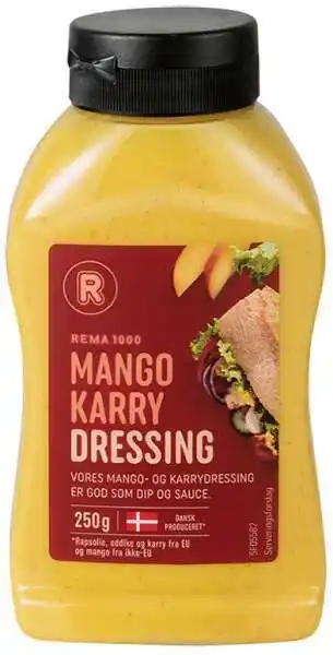 REMA 1000 Mango karry dressing, 250 g tilbud