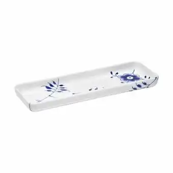 Imerco Royal copenhagen blå mega riflet fad - l 36 cm - porcelæn - koboltblå/hvid tilbud