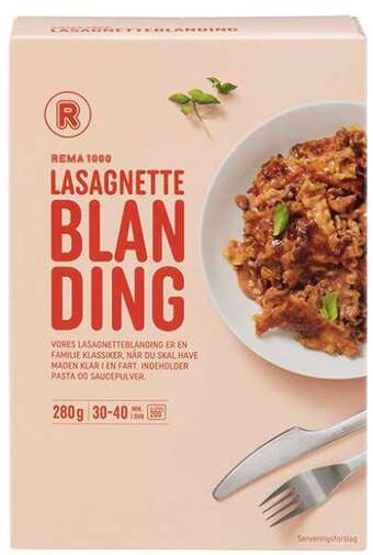 REMA 1000 Lasagnetteblanding, 280 g tilbud