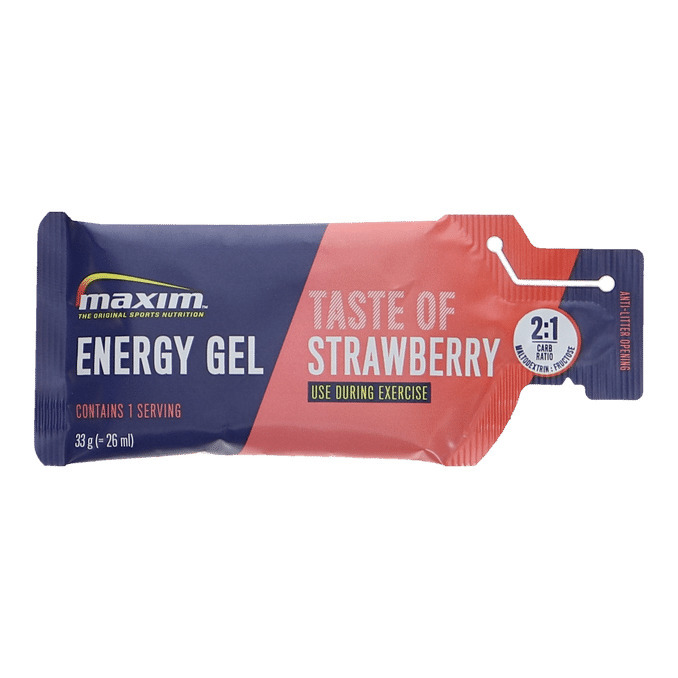 2 x maxim energy gel strawberry tilbud hos Motatos