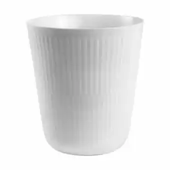 Royal copenhagen hvid riflet termokop - 29 cl - porcelæn - hvid