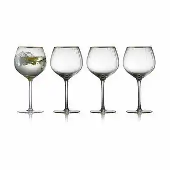 Lyngby glas palermo gin & tonic-glas - 4 stk. - 65 cl - glas - klar/guldkant