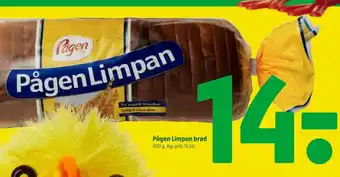 Coop 365 Pågenlimpan brød tilbud