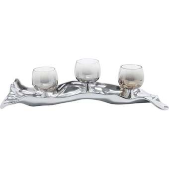 Tealight holder 3 jade silver