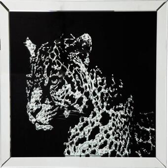 Kare Mirror leopard, billede i ramme tilbud