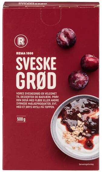 REMA 1000 Sveskegrød, 500 g tilbud