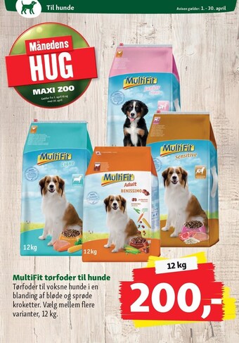 Maxi Zoo Multifit tørfoder til hunde 12 kg tilbud