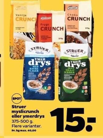 Struer myslicrunch eller ymerdrys