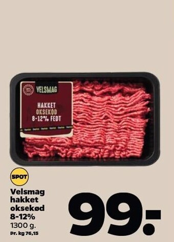 Netto Velsmag hakket oksekød 8-12% tilbud