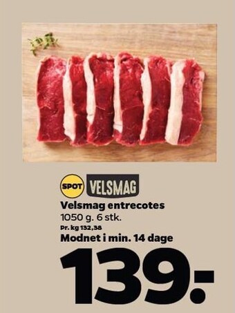 Netto Velsmag entrecotes tilbud