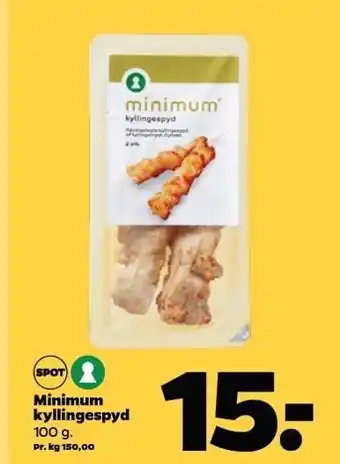 Netto Minimum kyllingespyd tilbud