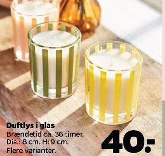 Netto Duftlys i glas tilbud