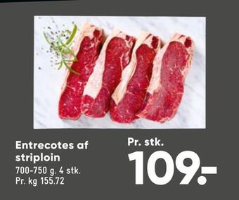 Bilka Entrecotes af striploin tilbud