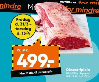 Bilka Okse striploin tilbud