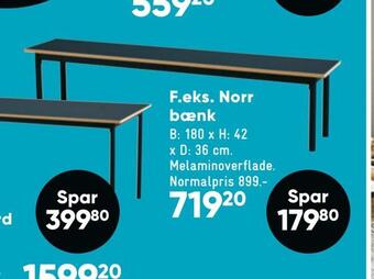 Bilka Norr bænk tilbud