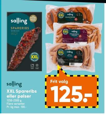 Bilka Xxl spareribs eller pølser tilbud