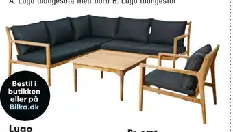 Bilka Lugo loungesofa med bord tilbud