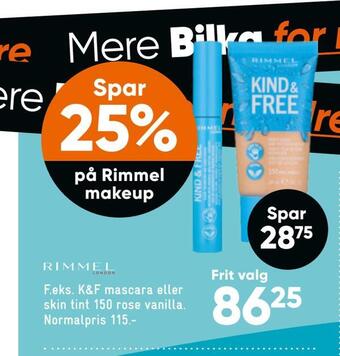 Bilka K&f mascara eller skin tint 150 rose vanilla tilbud