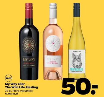 Netto My way eller the wild life riesling tilbud