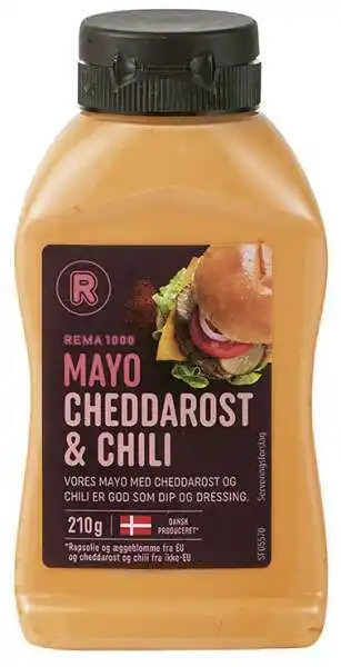 REMA 1000 Cheddar/chili mayo, 210 g tilbud