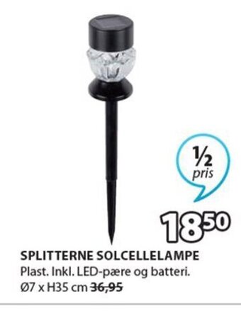 JYSK Splitterne Solcellelampe tilbud
