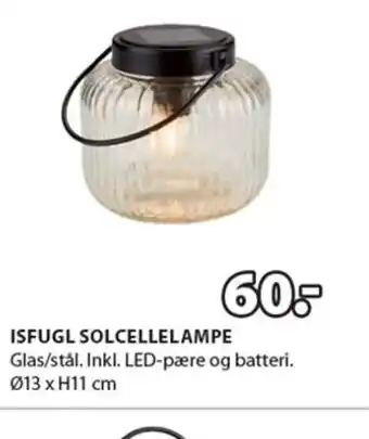JYSK Isfugl Solcellelampe tilbud