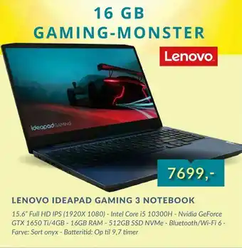 Lenovo ideapad gaming 3 notebook