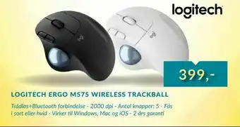 Logitech ergo m575 wireless trackball