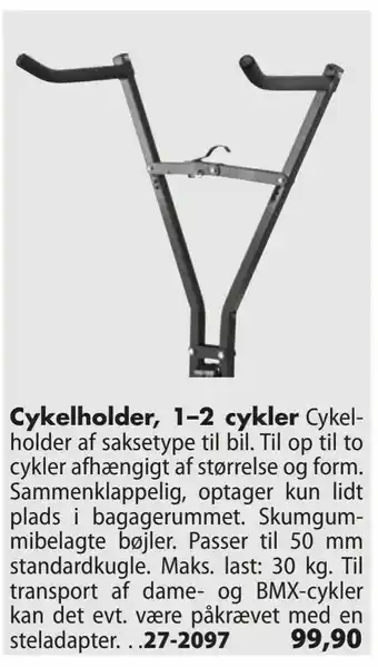 Biltema Cykelholder, 1-2 cykler tilbud