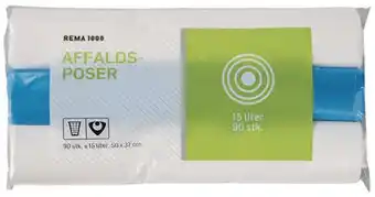 Affaldsposer 15 ltr, 90 ct