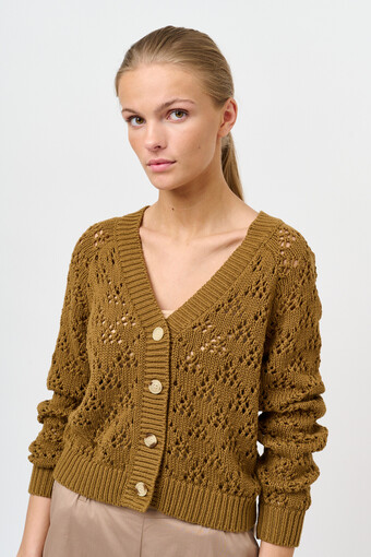 Créton crmalony cardigan (mørk oliven s)